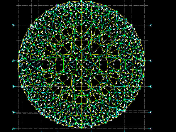 临沧明光正元广场圆形网架